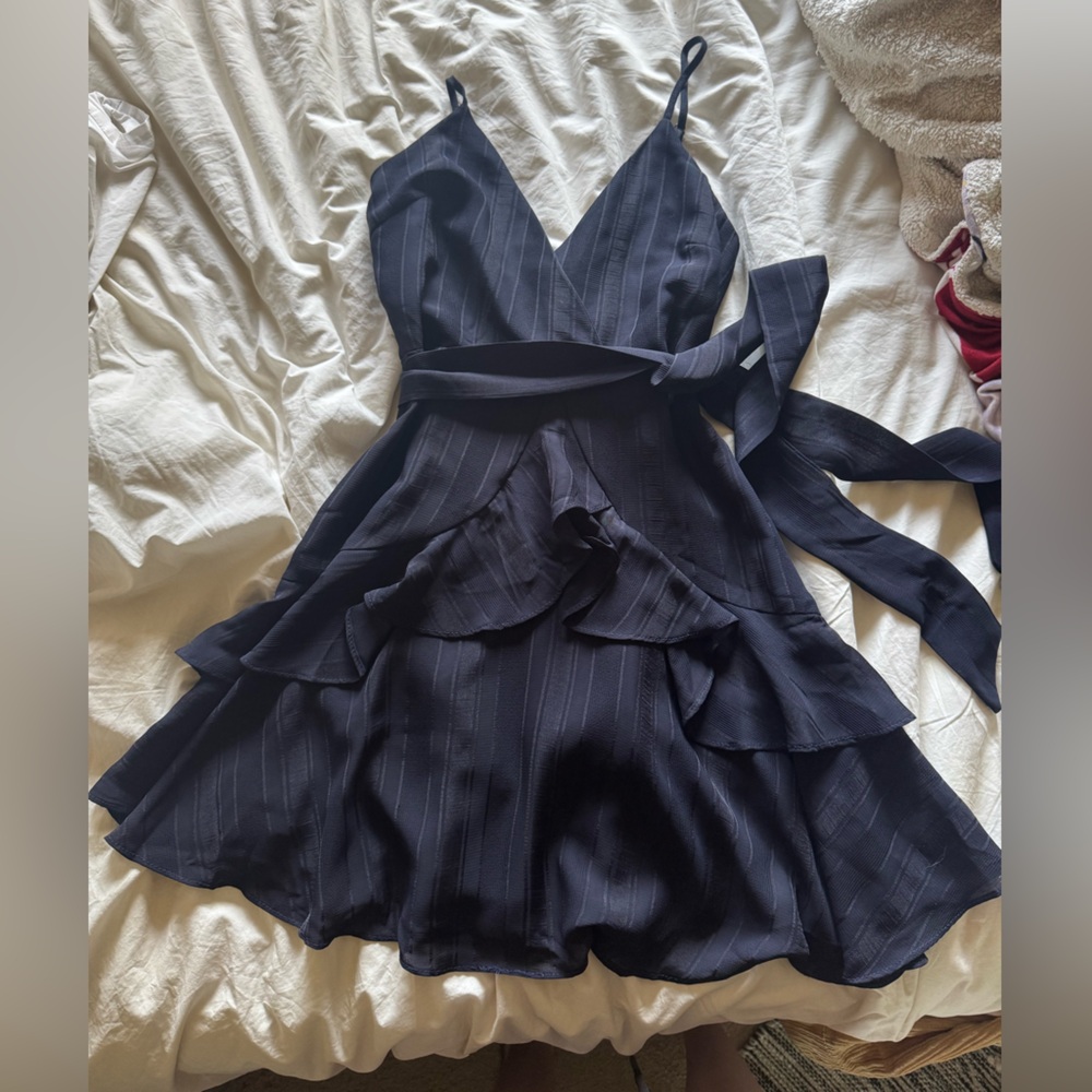Showpo Dark Navy Wrap Dress
